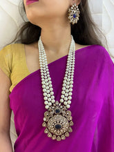 Nandita Antique Victorian Polki Kundan Necklace Set With Layered Pearl Beads - Wedding Wear Jewellery